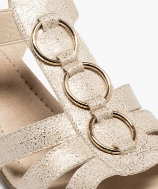 Sandales confort à brides métallisées et anneaux métalliques femme vue6 - G'FLEX - GEMO