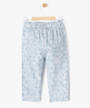 Pantalon imprimé en popeline de coton bébé fille vue3 - GEMO(BEBE DEBT) - GEMO