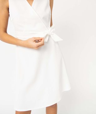 Robe femme avec décolleté cache-coeur et dos dentelle vue2 - GEMO(FEMME PAP) - GEMO