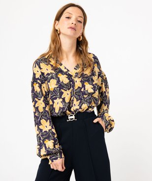 Chemise à motifs fleuris femme vue1 - GEMO 4G FEMME - GEMO