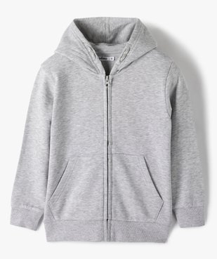 Sweat garçon zippé et molletonné avec capuche vue1 - GEMO (ENFANT) - GEMO