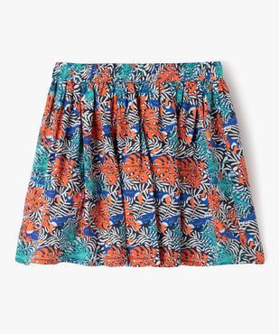Jupe ample avec taille élastique imprimé exotique fille vue3 - GEMO 4G FILLE - GEMO