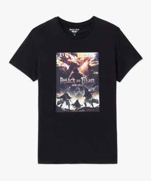Tee-shirt homme avec motif buste - Attack on Titan vue4 - ATTAQUE TITANS - GEMO