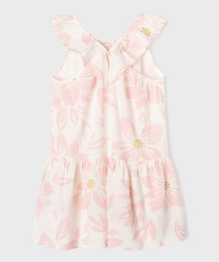 Robe sans manches à volants en voile de coton fleuri fille vue3 - GEMO (ENFANT) - GEMO