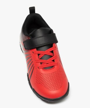 Baskets garçon style chaussures de foot bicolores à scratch vue5 - GEMO (ENFANT) - GEMO