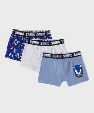 Boxers en coton stretch garçon (lot de 3) - Sonic the hedgehog vue1 - SONIC - GEMO