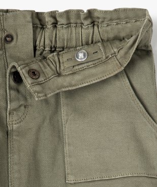 Jupe fille en toile avec taille froncée vue3 - GEMO (ENFANT) - GEMO