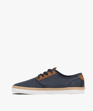 Baskets en toile avec semelle de corde homme vue3 - URBAN STEPS - GEMO