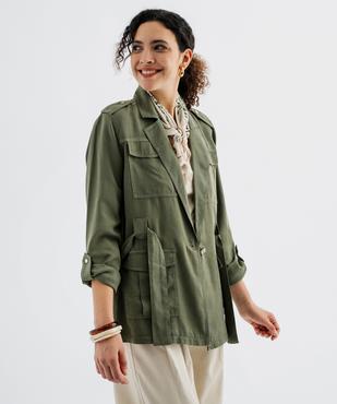 Veste saharienne en Lyocell femme vue1 - GEMO 4G FEMME - GEMO