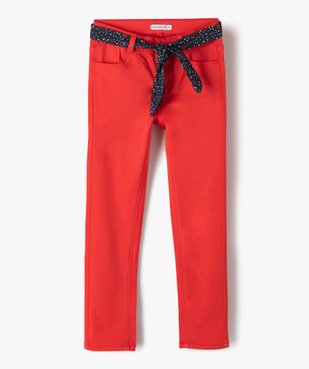 Pantalon fille extensible avec ceinture – Lulu Castagnette vue1 - LULUCASTAGNETTE - GEMO