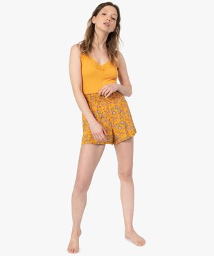 Caraco femme à fines bretelles et décolleté dentelle vue5 - GEMO(HOMWR FEM) - GEMO