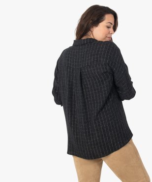 Chemise femme fluide à carreaux dorés vue3 - GEMO (G TAILLE) - GEMO