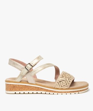 Sandales femme confort à brides tissées - Softrelax vue1 - SOFTRELAX - GEMO