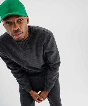 Sweat en molleton doux chiné homme vue2 - GEMO 4G HOMME - GEMO