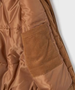 Blouson en velours côtelé matelassé garçon vue7 - GEMO 4G GARCON - GEMO