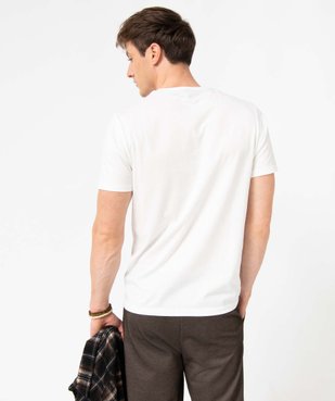 Tee-shirt homme à manches courtes avec buste rayé vue3 - GEMO (HOMME) - GEMO