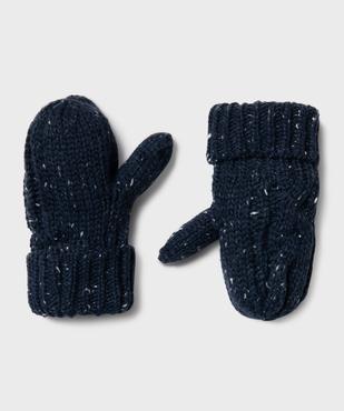 Moufles en maille chinée bébé garçon vue1 - GEMO(BEBE DEBT) - GEMO