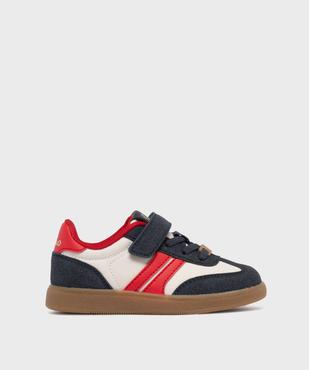 Baskets tricolores avec fermeture scratch garçon - LuluCastagnette vue1 - LULUCASTAGNETTE - GEMO