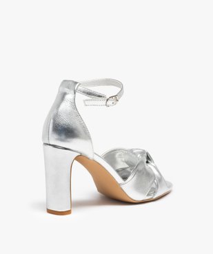Sandales femme à talon fermé et brides métallisées vue5 - GEMO(URBAIN) - GEMO