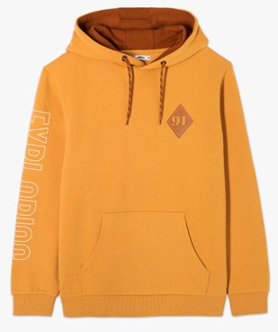 Sweat homme à capuche avec inscription sur la manche vue4 - GEMO (HOMME) - GEMO