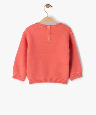 Pull bébé fille tout doux en maille fantaisie vue3 - GEMO(BEBE DEBT) - GEMO