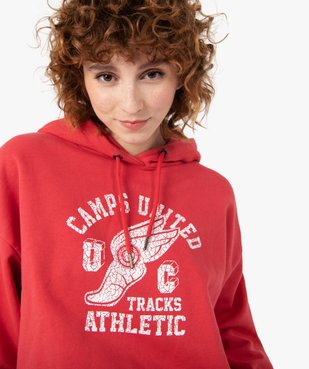 Sweat femme court à capuche – Camps United vue2 - CAMPS UNITED - GEMO