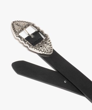 Ceinture femme avec grosse boucle gravée vue2 - GEMO (ACCESS) - GEMO