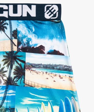 Boxer homme imprimé plage - Freegun vue2 - FREEGUN - GEMO
