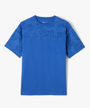 Tee-shirt manches courtes dos imprimé garçon vue1 - GEMO (JUNIOR) - GEMO