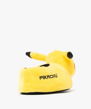 Chaussons garçon en volume Pikachu avec oreilles en relief - Pokemon vue4 - POKEMON - GEMO