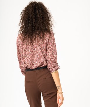 Tee-shirt à manches longues imprimé en polyester recyclé femme vue3 - GEMO 4G FEMME - GEMO