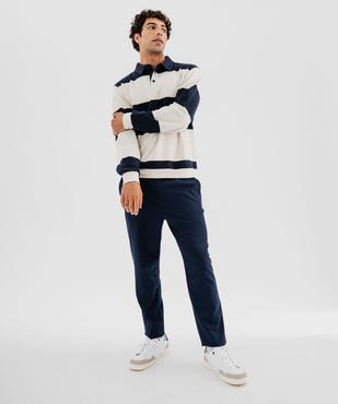 Pantalon en toile avec taille ajustable homme vue5 - GEMO 4G HOMME - GEMO