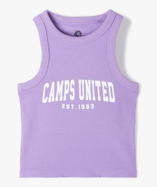 Débardeur fille court en maille côtelée - Camps United vue1 - CAMPS UNITED - GEMO