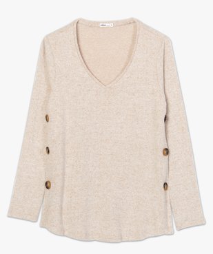 Pull de grossesse et allaitement en maille chinée souple et douce vue4 - GEMO (MATER) - GEMO