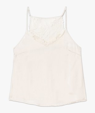 Débardeur lingerie en satin et dentelle femme vue5 - GEMO(HOMWR FEM) - GEMO