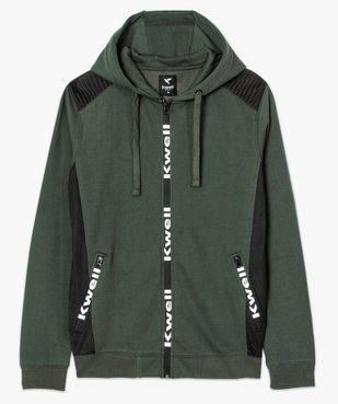 Sweat homme zippé avec empiècements épaules - Kwell by Soprano vue4 - KWELL - GEMO