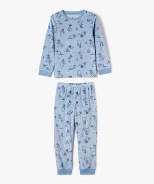 Pyjama en velours avec motif snowboard garçon  vue1 - GEMO (ENFANT) - GEMO