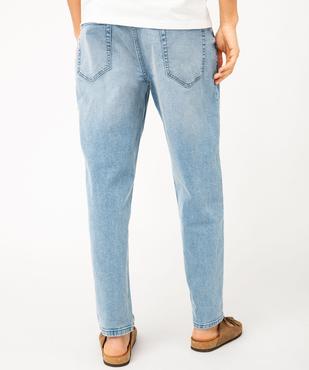 Jean carotte coton stretch délavé homme vue3 - GEMO 4G HOMME - GEMO