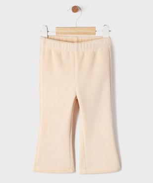 Pantalon en maille côtelée à doublure fourrure imitation bébé fille vue1 - GEMO(BEBE DEBT) - GEMO