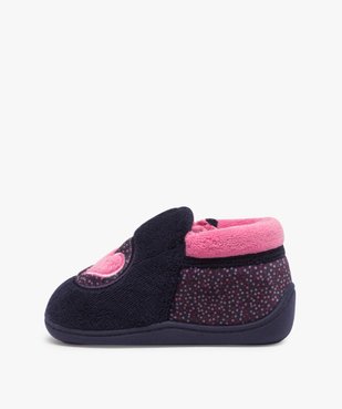 Chaussons bébé fille bottillons zippé brodé cœur - Isotoner vue3 - ISOTONER - GEMO