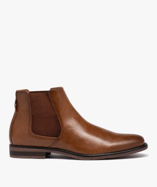 Boots homme unies style Chelsea  vue2 - GEMO(URBAIN) - GEMO