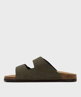 Mules à larges brides avec semelle intérieure cuir homme - Urban Steps vue3 - URBAN STEPS - GEMO