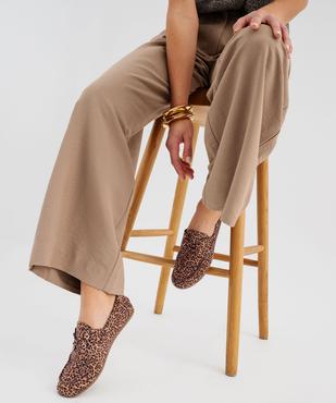 Mocassins souples imprimé léopard semelle intérieure cuir femme - Follow Me vue7 - FOLLOW ME - GEMO