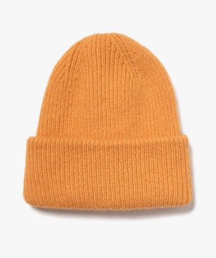 Bonnet en maille avec large revers femme vue1 - GEMO 4G FEMME - GEMO