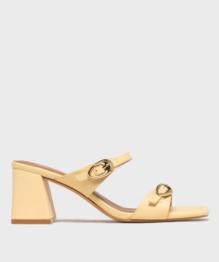 Mules à talon trapèze femme vue2 - FOLLOW ME - GEMO