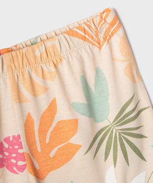 Pyjashort en jersey de coton imprimé fille vue3 - GEMO 4G FILLE - GEMO