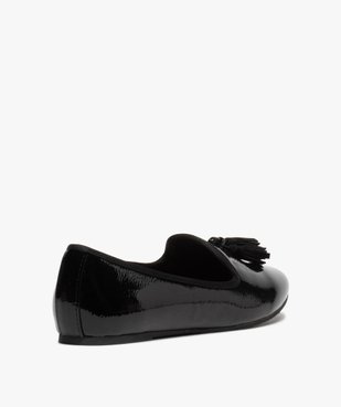 Slippers femme unis et vernis avec pompons décoratifs vue4 - GEMO(URBAIN) - GEMO