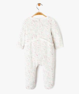 Pyjama bébé en velours imprimé avec ouverture pont-dos vue4 - GEMO(BB COUCHE) - GEMO