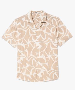 Chemise manches courtes et col cubain fine et fluide homme vue5 - GEMO (HOMME) - GEMO