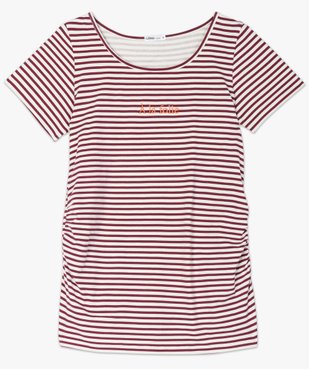 Tee-shirt de grossesse imprimé avec grand col rond vue4 - GEMO (MATER) - GEMO